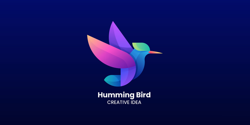 Kolibřík přechod barevné logo styl - Features Image 1