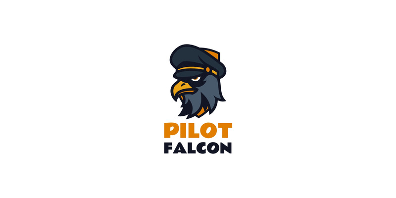 Pilot Falcon  Ace Mascot Logo Design - Features Image 1