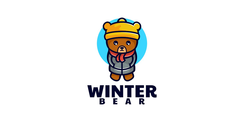 Winter Bear Cartoon Logo-stijl - Features Image 1