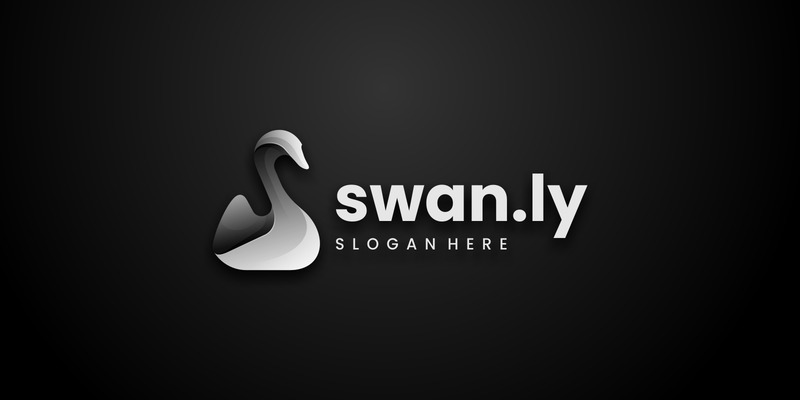 Łabędź Czarny Gradientowy Styl Logo - Obraz funkcji 1