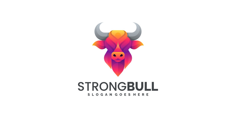 Gradient Modern Bull Logo Design - Features Image 1