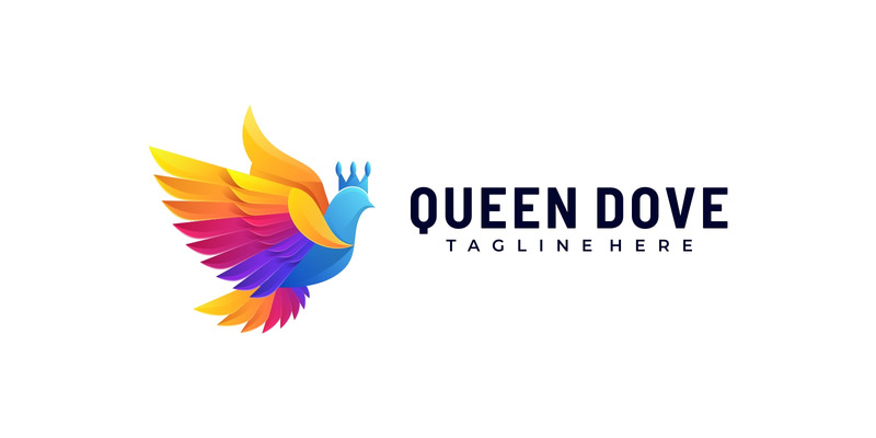 Estilo de logotipo colorido Queen Dove - Características Imagen 1
