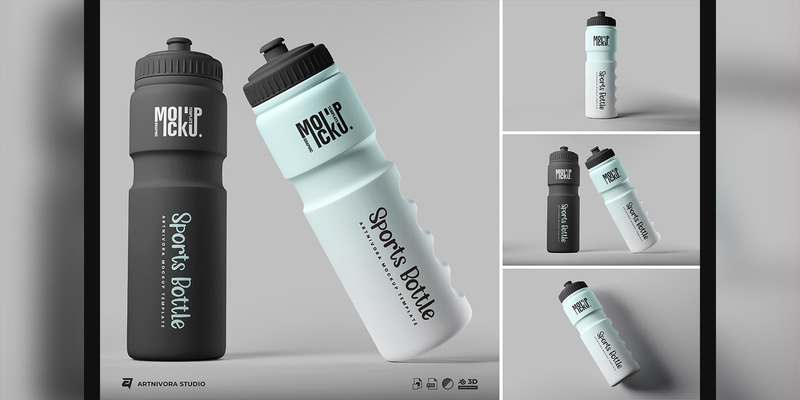 Sport Bottle Mockup Sets Design 631 - Features Image 1