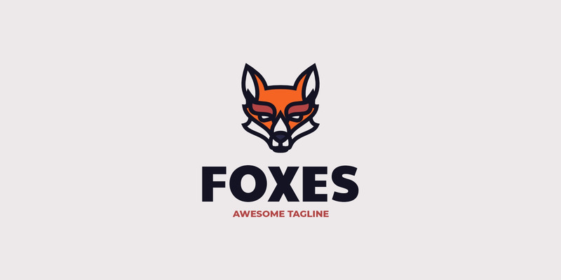 Logo mascotte semplice delle volpi 2 - Caratteristiche Immagine 1