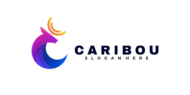 Modèle de logo de dégradé de caribou - Caractéristiques de l’image 1
