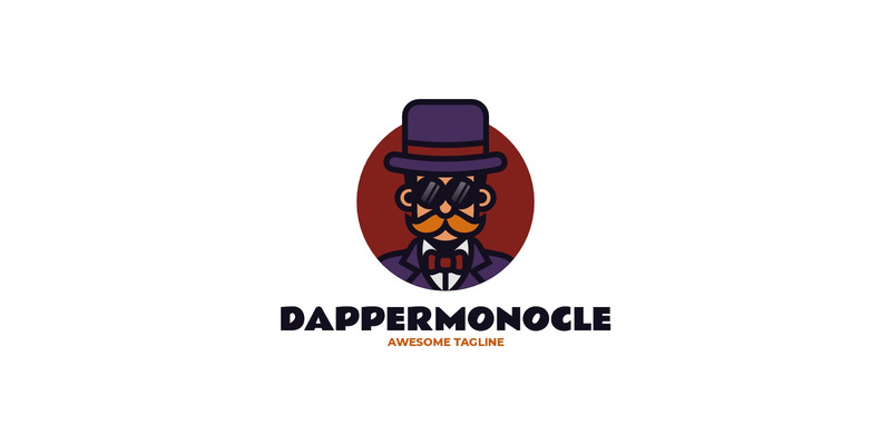 Gentleman Mascot Logo Design - Features Image 1