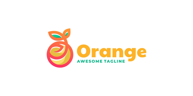 Logo sfumato di linea arancione - Caratteristiche Immagine 1