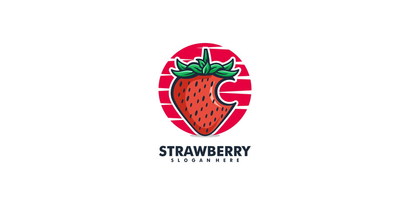 Strawberry Simple Logo Design - Features Image 1