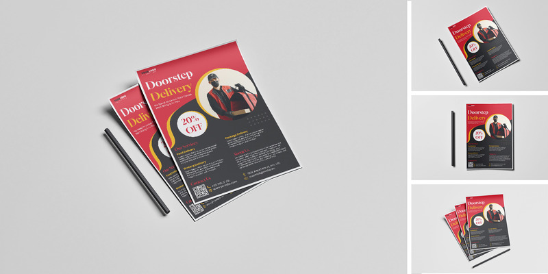 送货服务传单模板 - Features Image 1