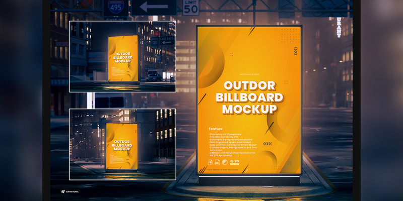 Outdoor Billboard Mockup Template - Features Image 1