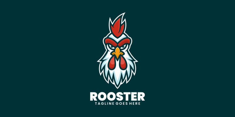 Logotipo de la mascota simple del gallo 2 - Características Imagen 1