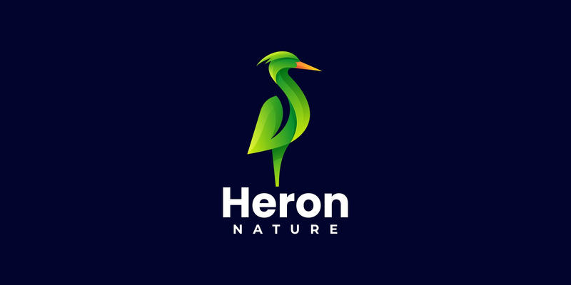 Nature Heron Gradient Logo - Features Image 1
