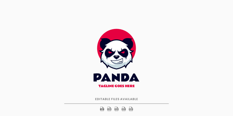 Logo mascotte semplice panda 8 - Caratteristiche Immagine 1