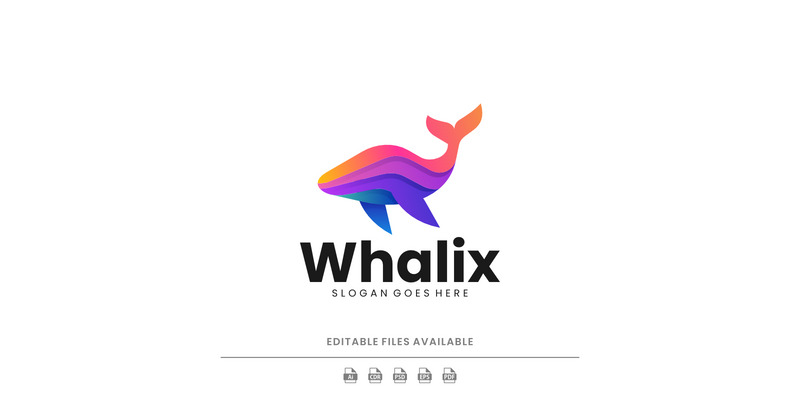 Gradient Modern Whale Logo Design 3512 - Features Image 1