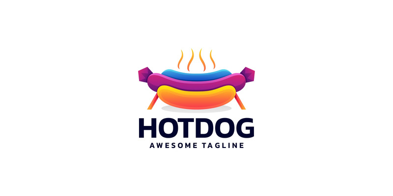 Logo colorato sfumato hotdog - Caratteristiche Immagine 1