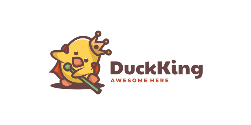 Estilo de logotipo de dibujos animados de rey pato - Características Imagen 1