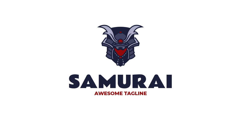 Samurai Simple Mascot Logo 3 - Features Image 1