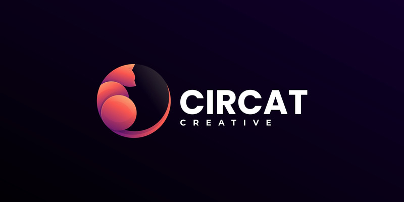 Circle Cat Gradient Color Logo - Features Image 1