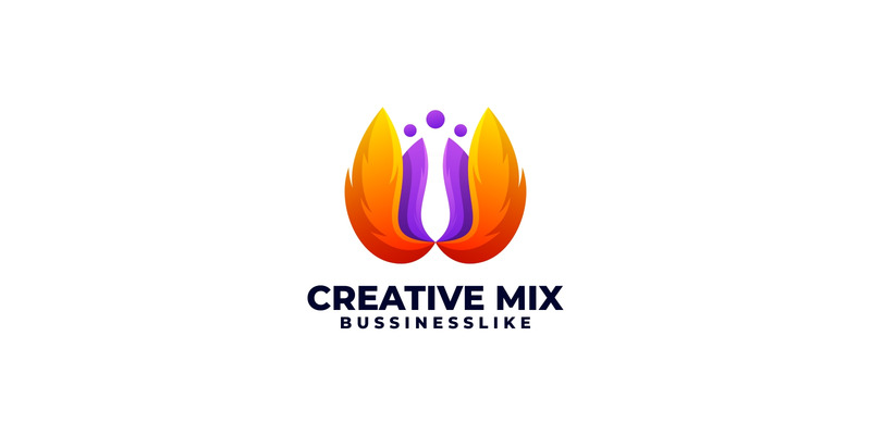 Logo variopinto della miscela creativa astratta - Caratteristiche Immagine 1