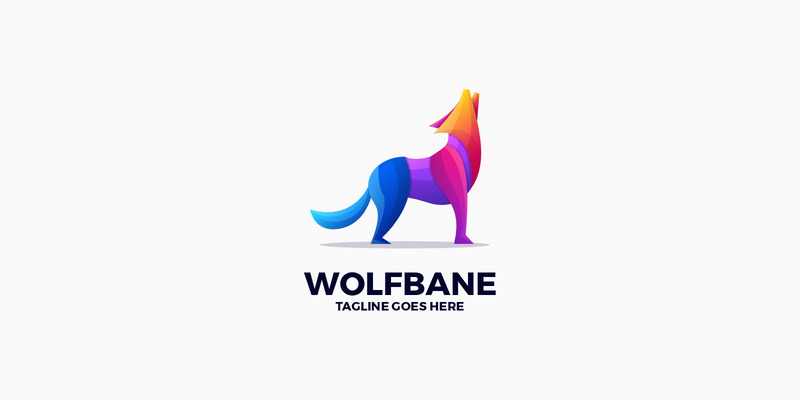 Logo colorato sfumato Wolf Bane - Caratteristiche Immagine 1