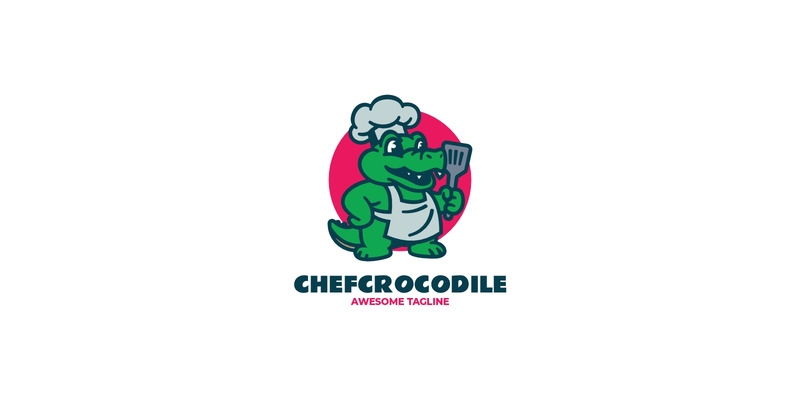 Mascot Chef Crocodile Logo Design - Features Image 1
