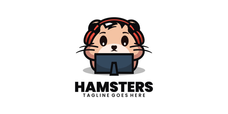 Logotipo de dibujos animados de mascota de hámsters 1 - Características Imagen 1