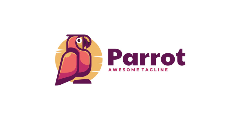 Parrot Simple Mascot Logo Template - Features Image 1