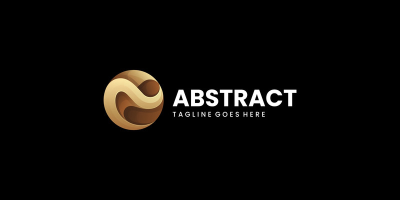 Stile logo sfumato oro astratto - Caratteristiche Immagine 1