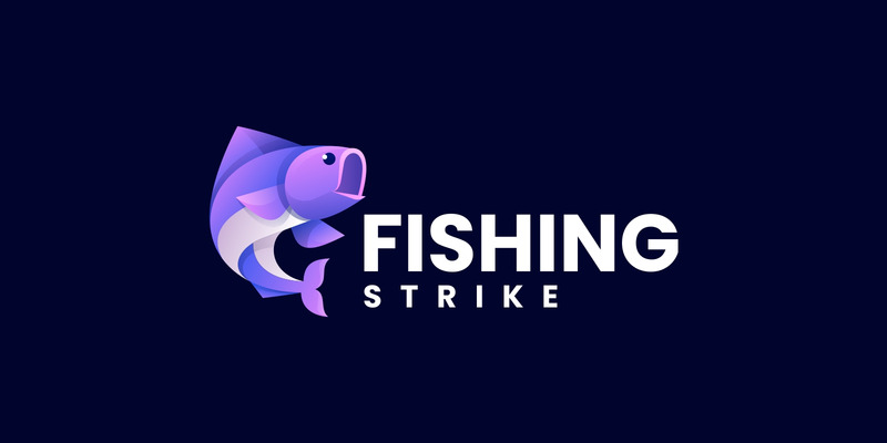 Vector fisk färg gradient logotyp - Features Image 1