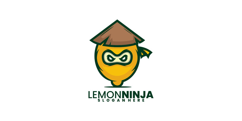 Szablon prostego logo Lemon Ninja - Obraz funkcji 1