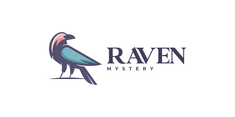 Raven Simple Mascot Logo Style - Características Imagen 1