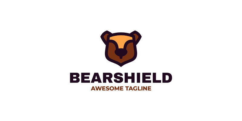 Logo mascotte dei cartoni animati Bearshield - Caratteristiche Immagine 1