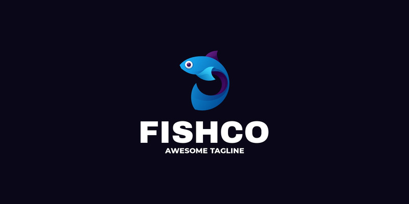Szablon kolorowego logo Fishco Gradient - Obraz funkcji 1