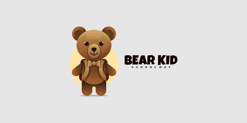 Björn Kid Gradient Logotyp Stil - Features Image 1