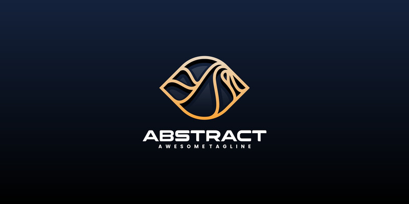 Logotipo de degradado de arte de línea abstracta 1 - Características Imagen 1
