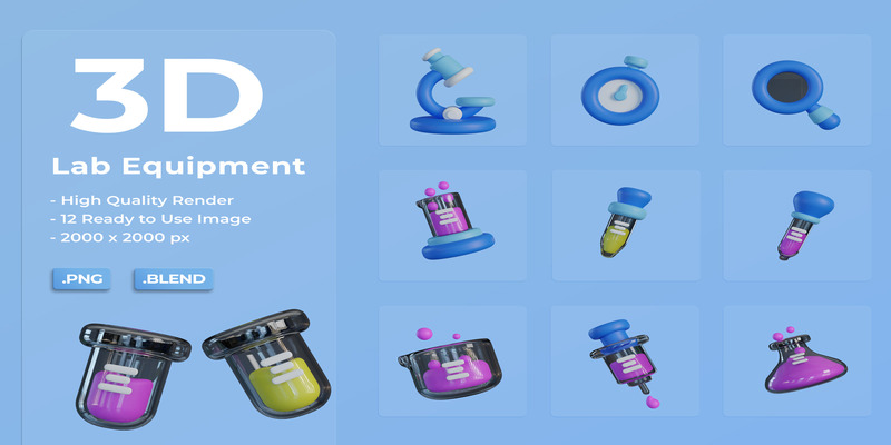 3D Lab-uitrustingssetbundel - Features Image 1