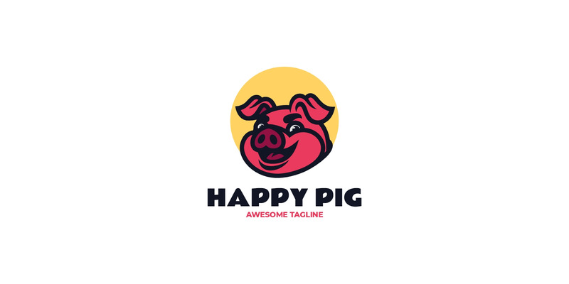 Mascot Character Pig Logo Design - Features Image 1