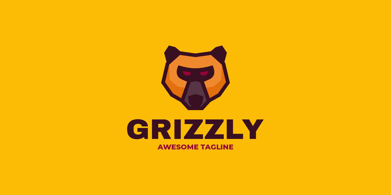 Grizzly Proste logo maskotki 107 - Obraz funkcji 1