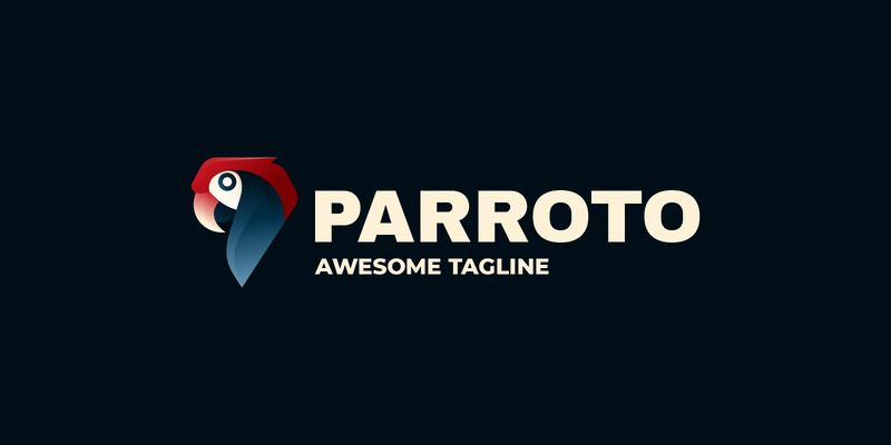 Logo colorato sfumato Parroto - Caratteristiche Immagine 1