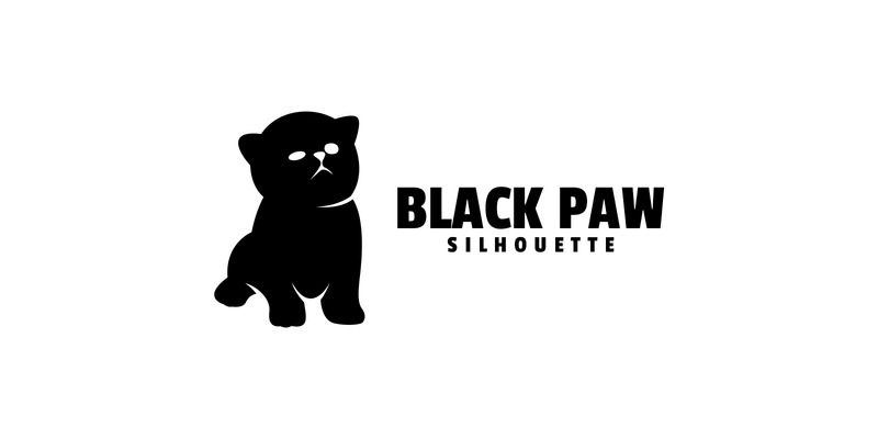 Schwarze Pfote Silhouette Logo-Stil - Eigenschaften Bild 1