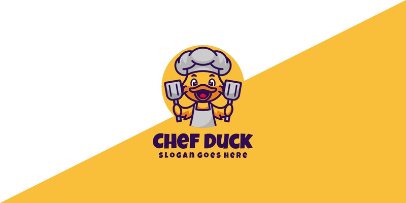Chef Duck Mascot Logo Design - Features Image 1