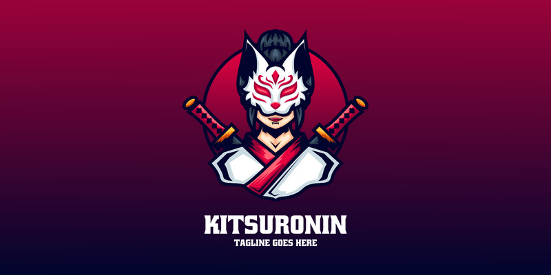 Kitsune Ronin E- Sport y logotipo deportivo - Características Imagen 1