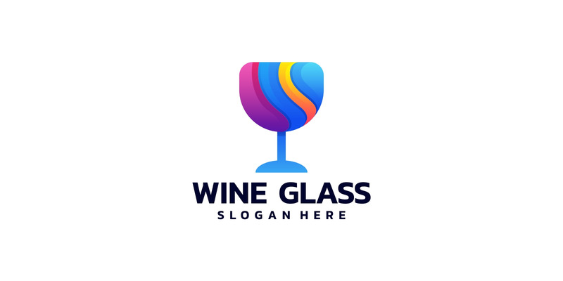 Wine Glass Gradient Colorful Logo - Features Image 1