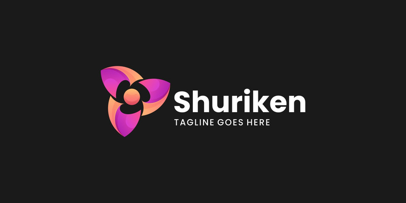 Logo colorato sfumato Shuriken - Caratteristiche Immagine 1