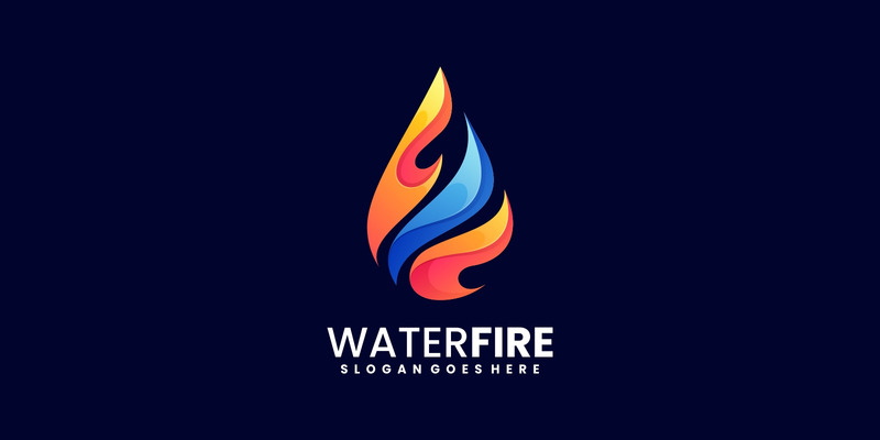 Stile logo sfumato fuoco d'acqua - Caratteristiche Immagine 1
