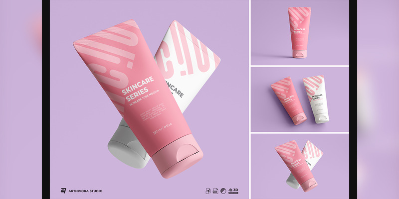 Skincare Tube Mockup Sets 874 - Features Image 1