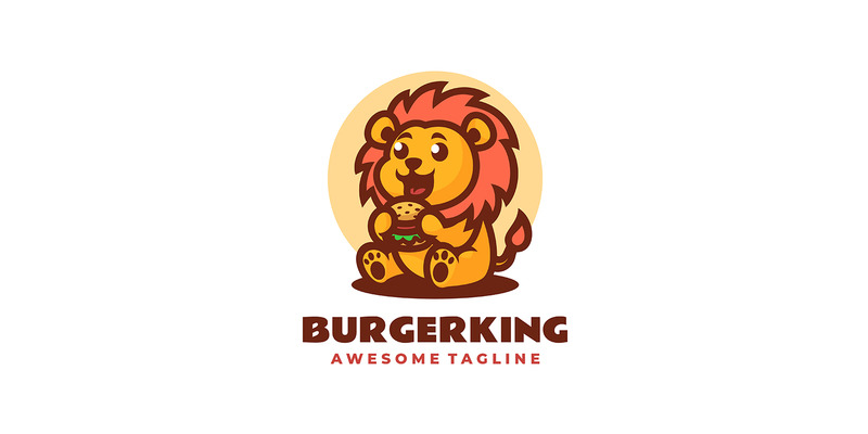 Logo de dessin animé de mascotte Burger King - Caractéristiques de l’image 1