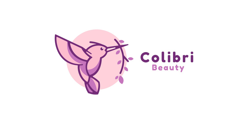 Proste logo maskotki Colibri - Obraz funkcji 1