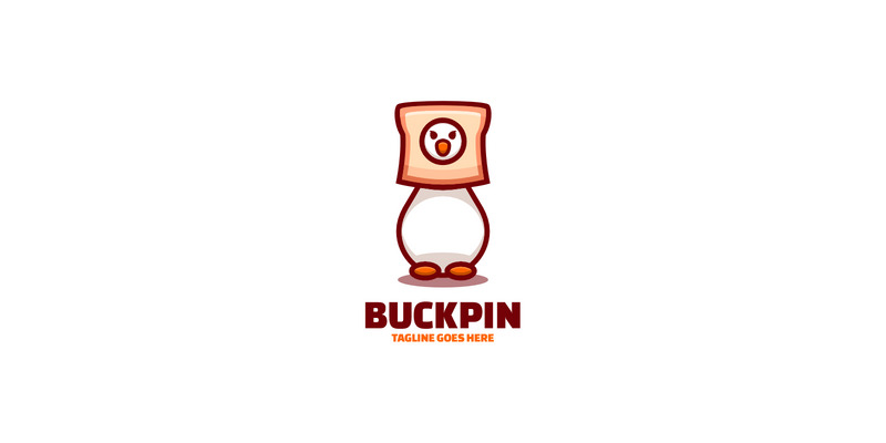 Logo mascotte dei cartoni animati Buck Pin - Caratteristiche Immagine 1