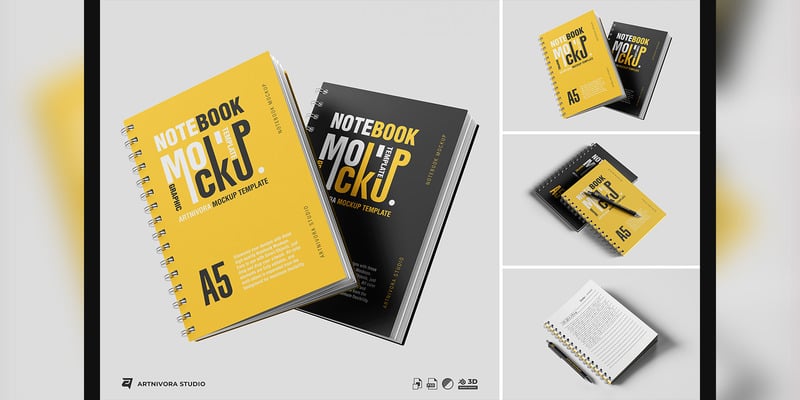 Notebook Mockup Sets Design 451 - Features Image 1